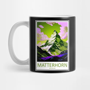 Matterhorn Mountain Switzerland Travel and Tourism Advertising Print Mug